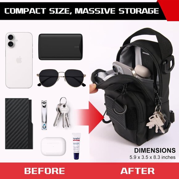Compact Magnetic Gym Bag with Strong Magnets & Versatile Carrying Options - Picture 3 of 8